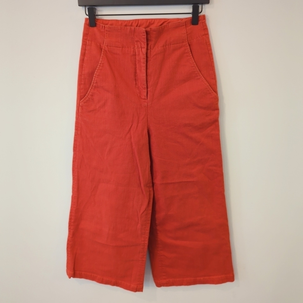 ASTR Pants Wide Leg Flare Crop Orange size Small‎